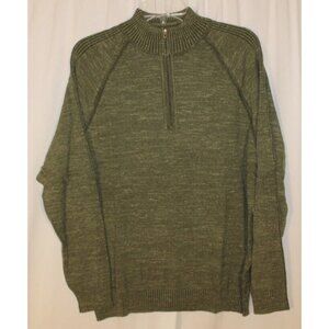 NEW Tommy Bahama Men's Medium Di Sabbia Flip Half-Zip Sweater Palm Moss Green